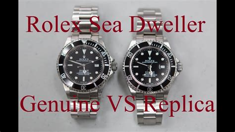 rolex sea dweller vs real